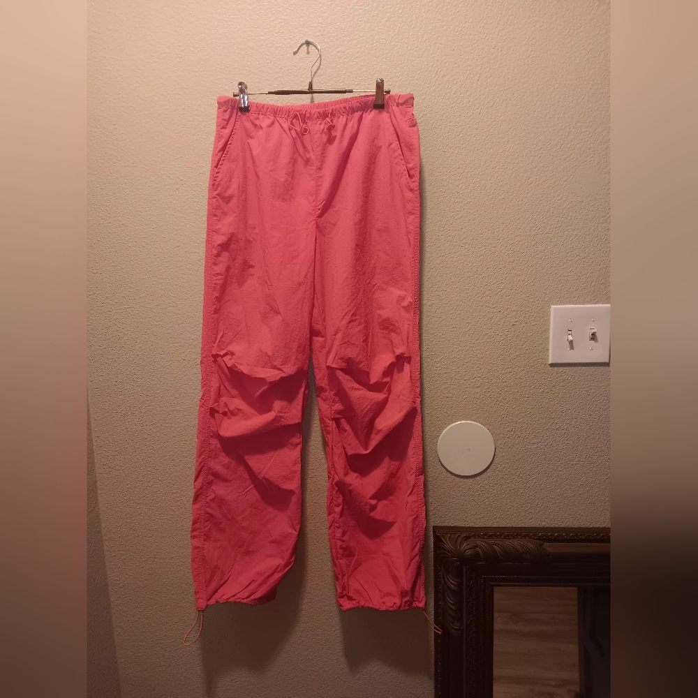 Pink Elastic Waist Pants